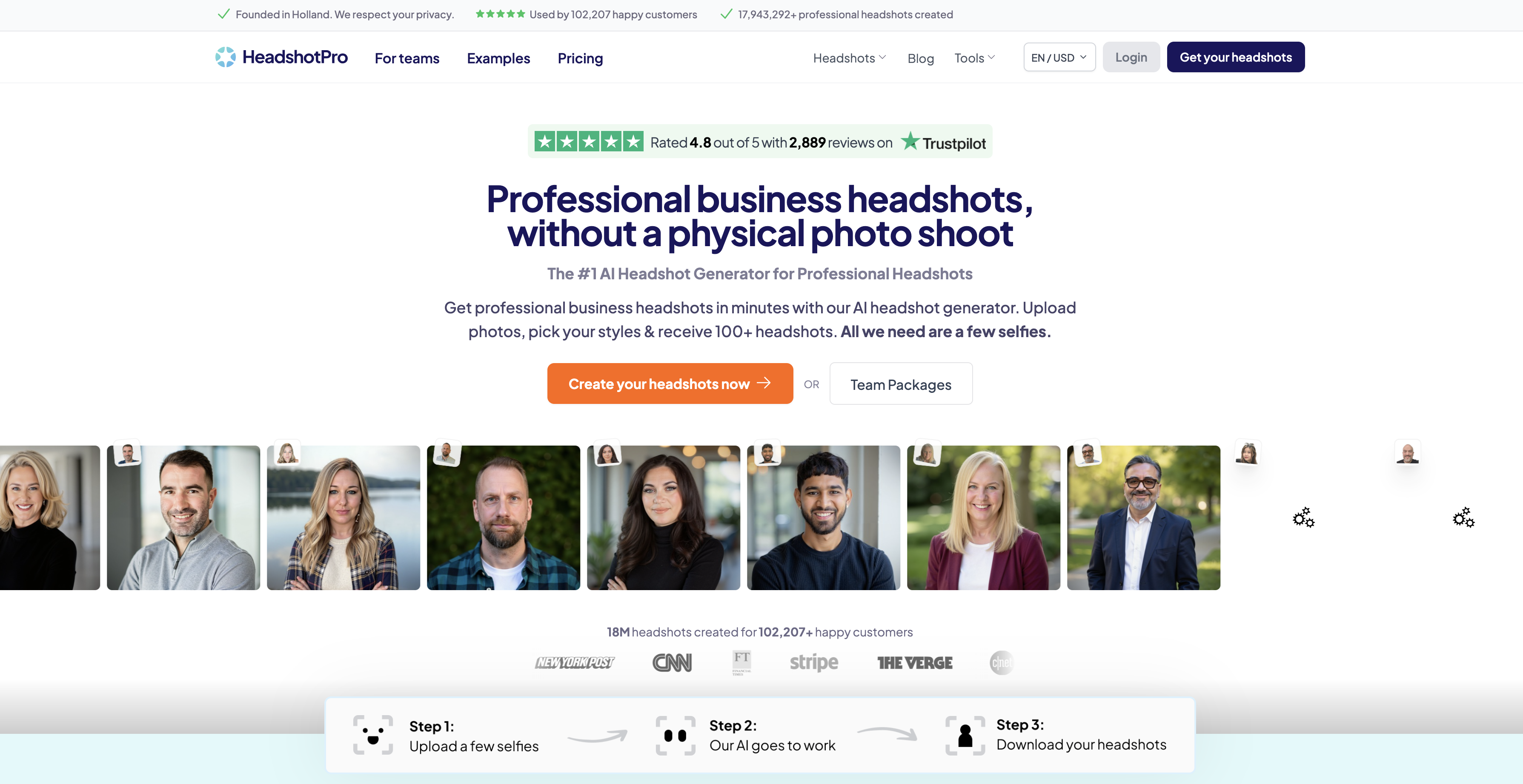 HeadshotPro – AI‑Generated Professional Headshots from $29 - AItrendytools